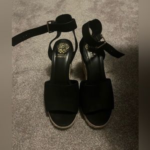 Vince Camino Black Wedges